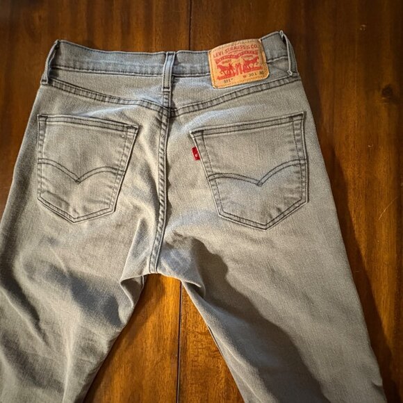 Levis 511 Mens Slim Fit Stretch Jeans Gray 30 W X 30 L Denim TENCEL - Picture 6 of 8